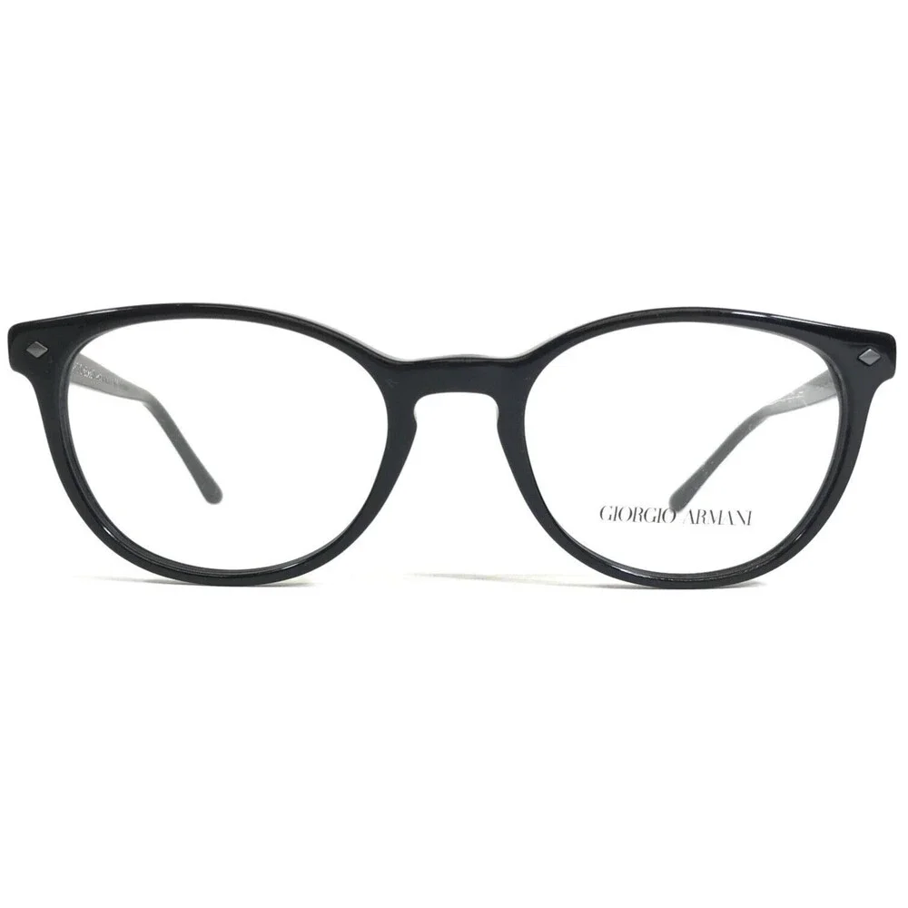 Giorgio Armani Eyeglasses Frames AR7096 5017 Black Round Full Rim 50-19-140